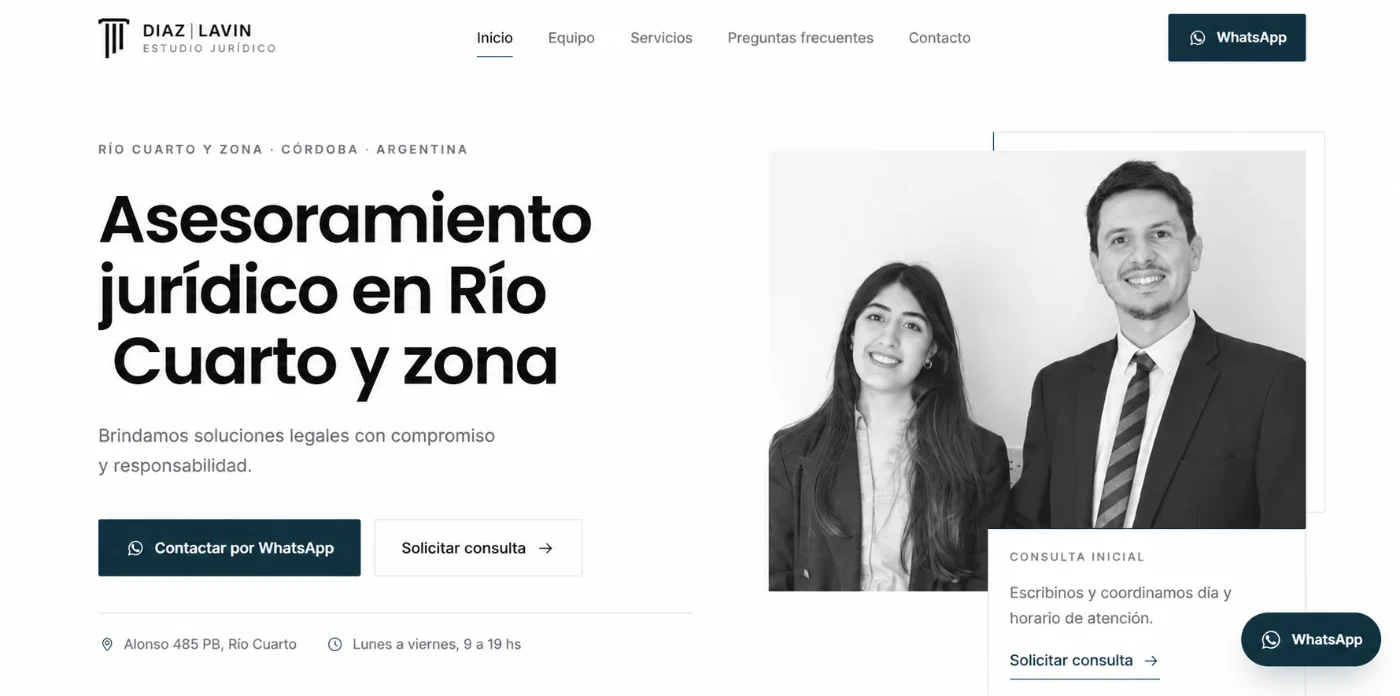Sitio web de Díaz-Lavín Estudio Jurídico